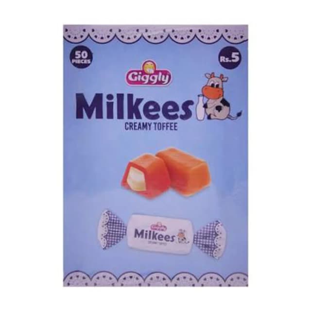 Giggly Milkees Creamy Toffee 50Pcs