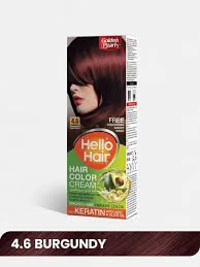 Golden Pearl Hello Hair Hair Color Cream Burgundy 4.6