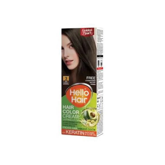Golden Pearl Hello Hair Hair Color Cream Dark Brown 3