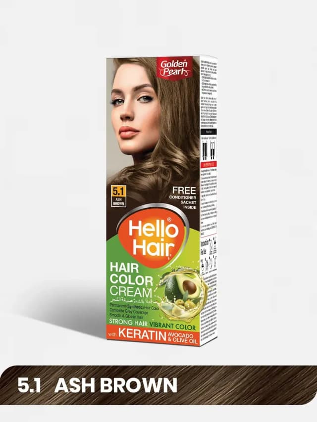 Golden Pearl Hello Hair Hair Color Cream Deep Ash Brown 5.1