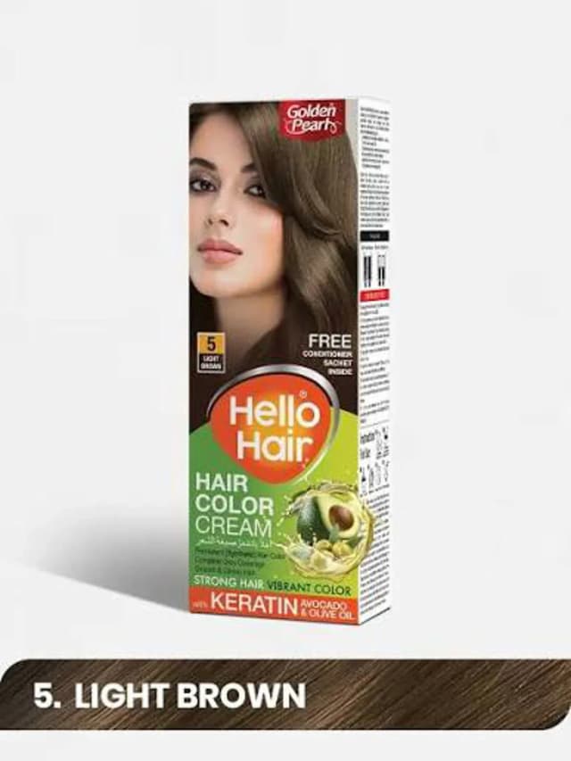 Golden Pearl Hello Hair Hair Color Cream Deep Light Brown 5.1