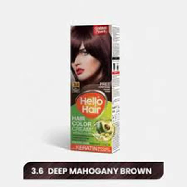 Golden Pearl Hello Hair Hair Color Cream Deep Mahogany Brown 3.6
