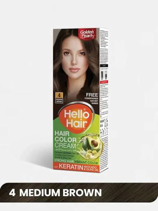 Golden Pearl Hello Hair Hair Color Cream Deep Medium Brown 4
