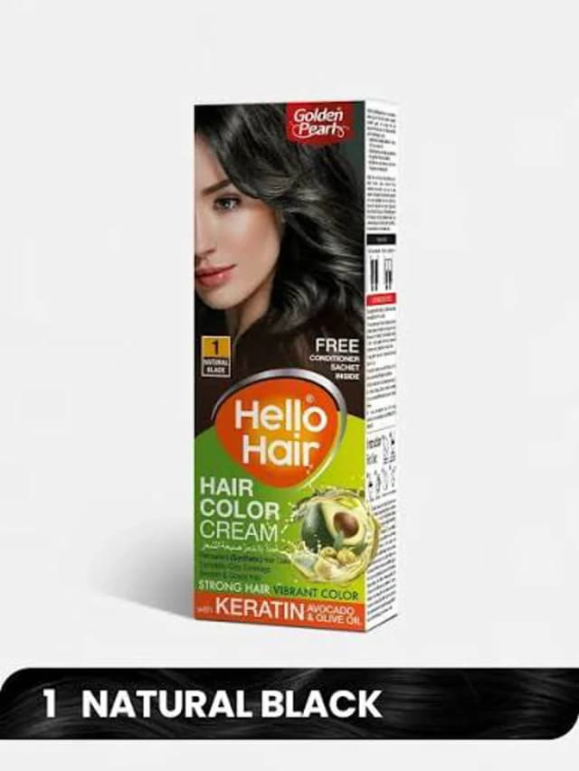 Golden Pearl Hello Hair Hair Color Cream Deep Natural Black 1