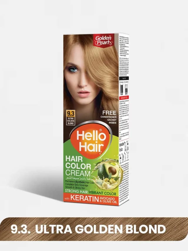 Golden Pearl Hello Hair Hair Color Cream Ultra Golden Blond 9.3