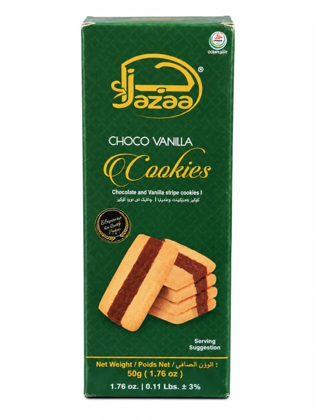 Jazaa Choco Vanilla Cookies 50Gm