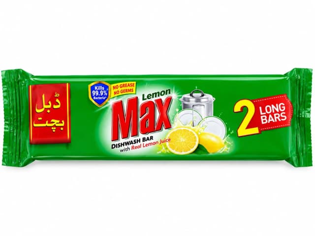 Lemon Max Dish Wash Long Bar 2X 265gm