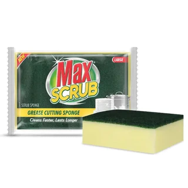 Max Scrub Scouring Pad With Sponge Medium 1pcs