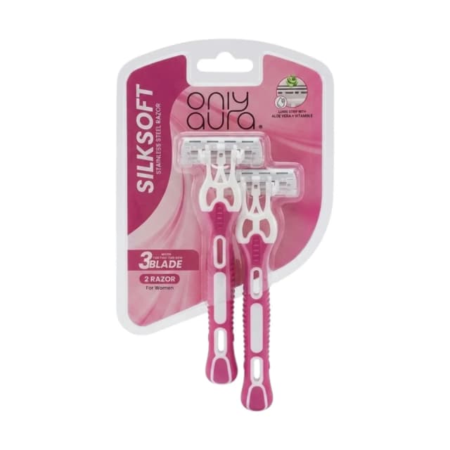 Only Aura Silk Soft 3 Blade 2 Razor for Women