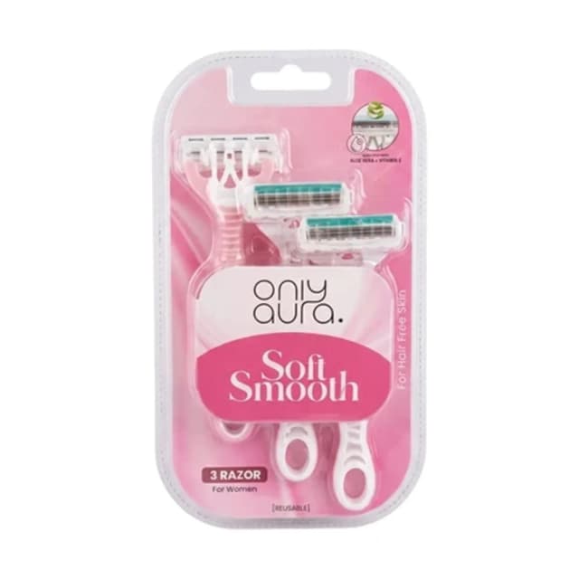 Only Aura Soft Smooth 3 Blade 3 Razor For Women