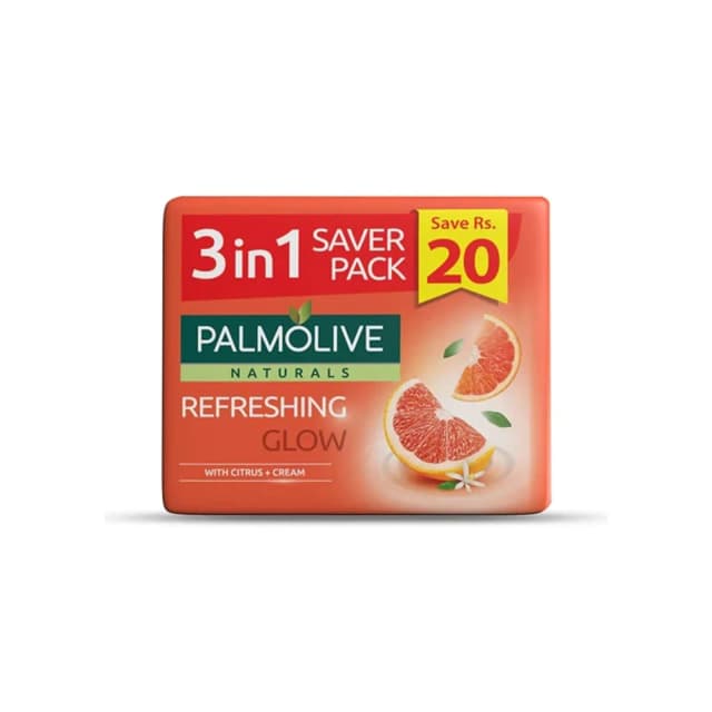 Palmolive Naturals Refreshing Glow Soap Citrus + Cream 3 In 1