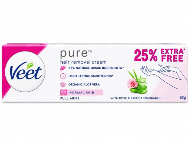 Veet Pure Hair Removal Cream for Normal Skin Full Arms 63gm